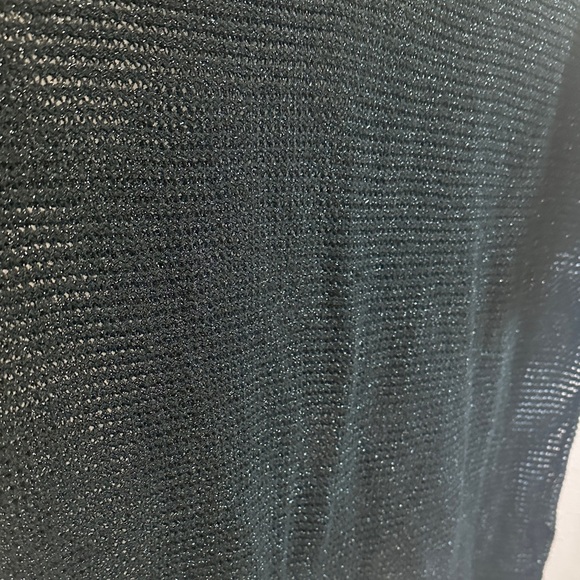 Black Sparkly Knit Short Sleeve Top - Picture 5 of 11